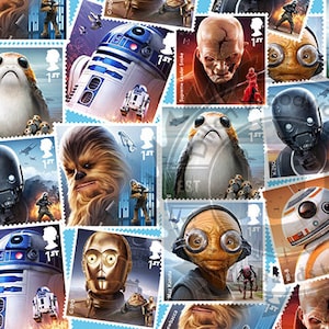 Star Wars Postage Stamps Tube en pen blank