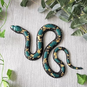 Teal Snake Wall Hanging, Snake Wall Art, Alternative Home Decor, Unusual Gift,  Reptile Decoration, Gallery Wall Decor, Serpent Gift For Her