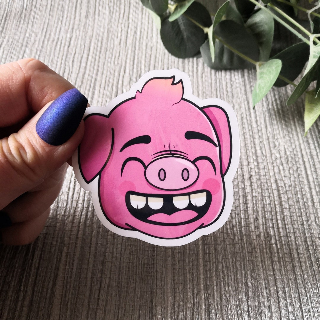 Pig Sticker, Cartoon Sticker, Cute Pig Sticker, Piggy Sticker, Piglet