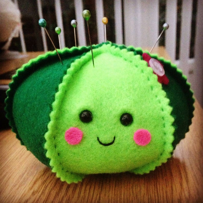 Coussin à épingles cactus mignon, coussin à épingles Kawaii, cadeau de couture, peluche succulente, cadeau alternatif, doudou cactus, cadeau pour filles et garçons image 1