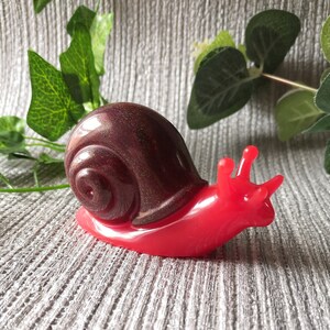 Snail Ornament, Snail Gift, Snail statue, Alternative home decor, Unusual Gift, Planter Decoration, Disco Snail Figurine, Plant Pot Decor