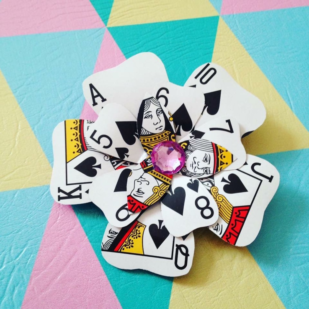 Playing Card Hair Accessory Clip, Alice in Wonderland Hairclip, Cosplay