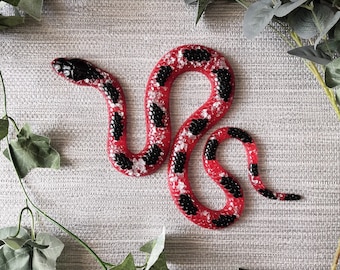 Snake Wall Hanging, Snake Wall Art, Alt Home Decor, Unusual Gift, Snake Gift, Goth Decor, Snake Decor, Goth Wall Art, Goth Wall Decor, Red