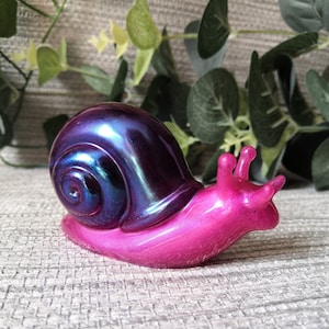 Snail Ornament, Snail Gift, Snail statue, Alternative home decor, Unusual Gift, Planter Decoration, Disco Snail Figurine, Plant Pot Decor
