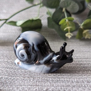 Snail Ornament, Snail Gift, Snail statue, Alternative home decor, Unusual Gift, Planter Decoration, Disco Snail Figurine, Plant Pot Decor