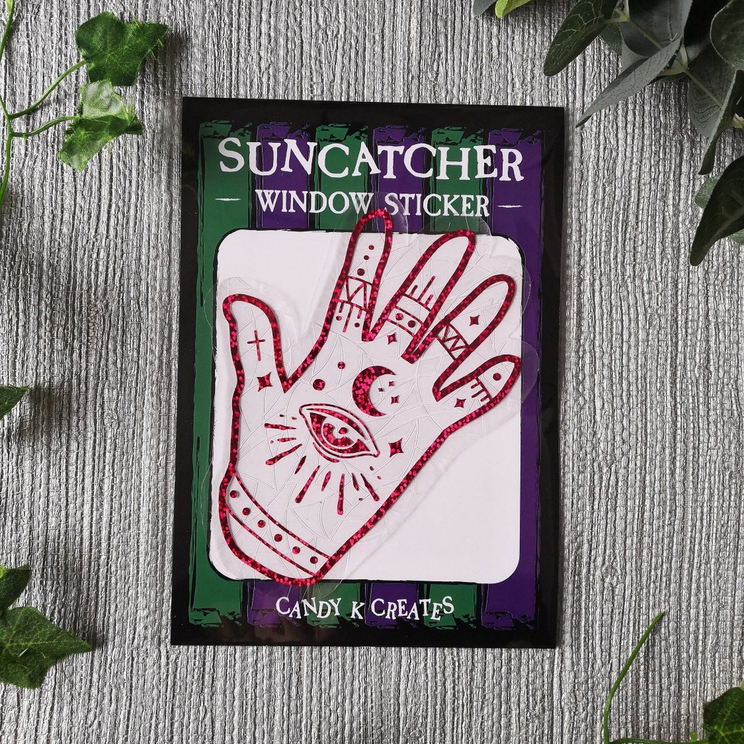 Window Catcher Sticker Hand Suncatcher Window Sticker, Eye Suncatcher, Removable Rainbow ...