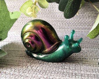 Snail Ornament, Snail Gift, Snail statue, Alternative home decor, Unusual Gift, Planter Decoration, Disco Snail Figurine, Plant Pot Decor