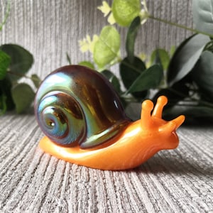 Snail Ornament, Snail Gift, Snail statue, Alternative home decor, Unusual Gift, Planter Decoration, Disco Snail Figurine, Plant Pot Decor