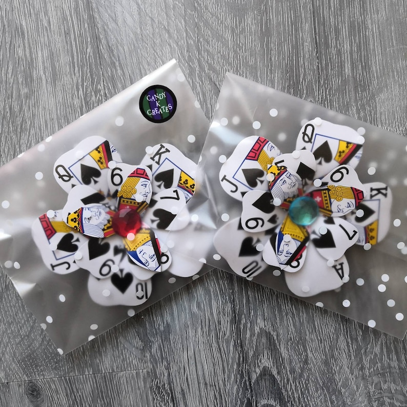 Playing Card Hair Accessory Clip Alice in Wonderland Etsy