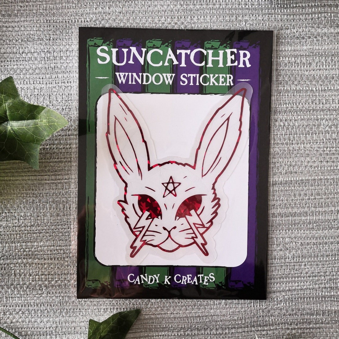 Lightning Rabbit Suncatcher Window Sticker, Removable Rainbow Effect ...