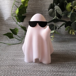 Rude Ghost Ornament, Light Up Ghost, Middle Finger Ghost, Halloween Gift, Spooky Statue, Funny Ghost Statue, Halloween Ornament, Goth Gift