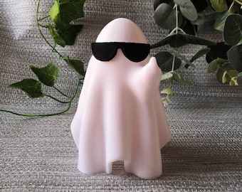 Rude Ghost Ornament, Light Up Ghost, Middle Finger Ghost, Halloween Gift, Spooky Statue, Funny Ghost Statue, Halloween Ornament, Goth Gift