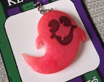 Ghost Keyring, Spooky Keychain, Ghost Gift, Halloween Gift, Halloween Keyring, Cute Ghost Accessory, Alternative Keyring, Paranormal Gift