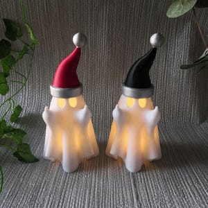 Rude Ghost Christmas Ornament, Light Up Ghost, Middle Finger Ghost, Christmas Gift, Spooky Statue, Funny Ghost Statue, Xmas Ghoul, Goth Gift
