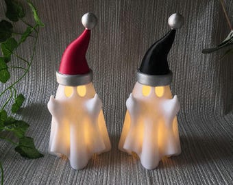 Rude Ghost Christmas Ornament, Light Up Ghost, Middle Finger Ghost, Christmas Gift, Spooky Statue, Funny Ghost Statue, Xmas Ghoul, Goth Gift