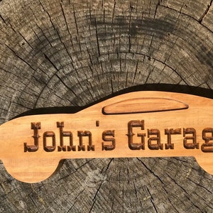 Wooden Car Garage Sign