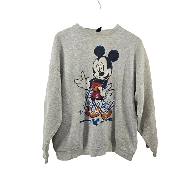 Mickey Unlimited Sweatshirt Unisex XL Gray Vintage 90s Mickey Mouse Graphic USA image 1