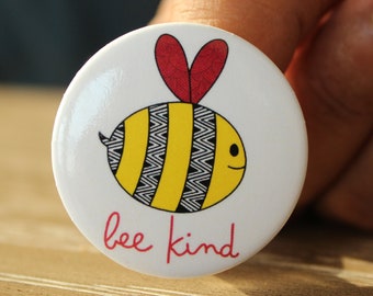 Be Kind Flair buttons, Be Different Flair buttons, Bee Different, Bee Kind, Save the Bees, Christmas gifts, unique stocking stuffer, under 5