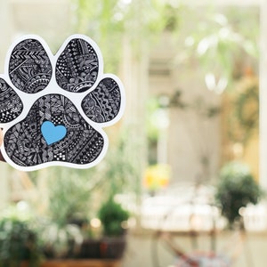 Hundepfote Magnet, Kühlschrankmagnet, Pfote Automagnet, Tierliebe, Haustierbesitzer neuer Hund, blaues Herzgeschenke für ihren Weihnachtsstrumpf Stuffer