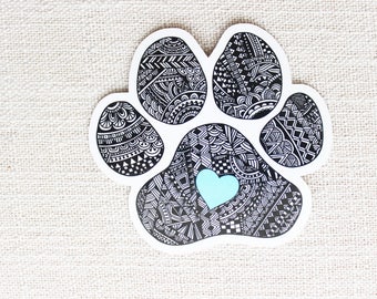 Naklejka na łapę psa, Naklejki winylowe, Naklejka na szybę samochodu, Naklejka Hydroflask, Naklejka wodoodporna, Naklejka na psa, Naklejka na mamę psa, Łapa