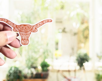 Magnes z teksańskim psem długorogim, duma stanu Teksas, prezent na ukończenie szkoły, magnes z rogami długorogimi na samochód, piersiówkę, kubek, szafkę, dozownik, wodoodporny