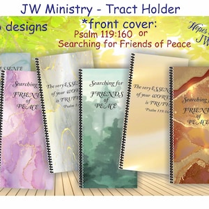 Regalos de los TJ/portafolletos de los TJ/organizador del ministerio de los TJ/6 diseños, 2 dichos/jw.org/suministros para el ministerio de los TJ/bautismo/pionero/la mejor vida de la historia/servicio de los TJ