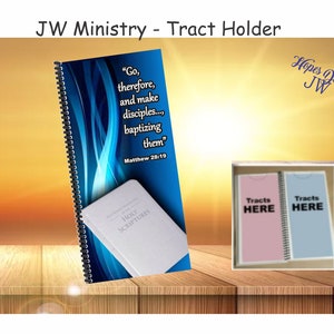 Blue Abstract JW Tract Holder: Ministry Organizer