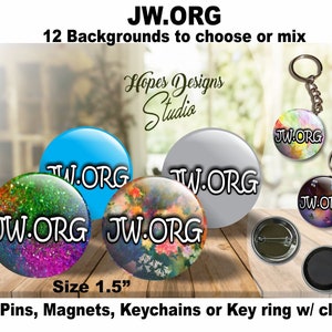JW Gifts/assortment of 10 Pins, Magnets, Keychains, Key Ring