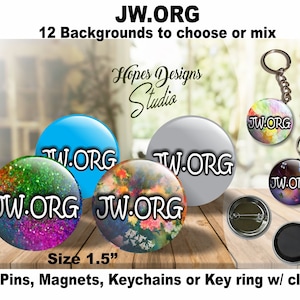 JW.ORG Pin, Magnet, Keychain: 1.5&quot; Convention Gift