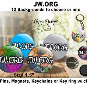 JW Gifts/assortment of 10 Pins, Magnets, Keychains, Key Ring