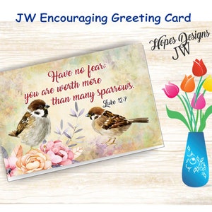 Regalos de JW/..usted vale más que muchos gorriones Lucas 12:7/animación de jw/ministerio de jw/jw.org/gracias de jw/escritura de carta de jw/mejor vida