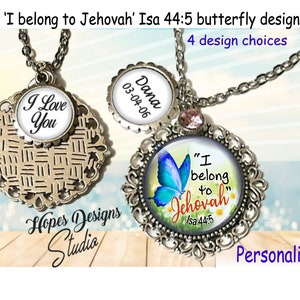 JW gifts/personalize butterfly charm necklace/4 design choices/baptism gift/jw.org/convention/pioneer gift/jw ministry/best life ever/SKE