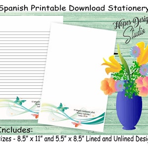 JW SPANISH cancelleria per scrivere lettere - download istantaneo/design di nastri e farfalle/forniture per ministeri jw - stampa a casa/PDF/file digitale