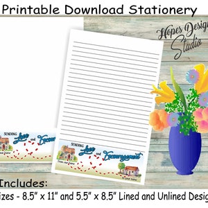 Cancelleria per la scrittura di lettere JW - download istantaneo/invio di design di amore e incoraggiamento/forniture per ministero JW - stampa a casa/PDF/file digitale