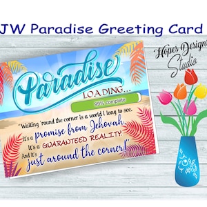 Regalos JW/Tarjeta de felicitación JW/diseño de carga del paraíso/tarjeta de aliento JW/ministerio jw/jw.org/jw cards/escritura de cartas jjw/mejor vida de todos los tiempos