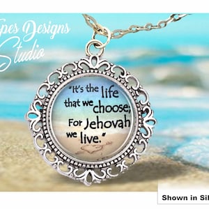 JW gifts/JW Necklace &#39;It&#39;s the life that we choose&#39; beach design/jw baptism gift/jw pioneer gift/jw best life ever - option to personalize