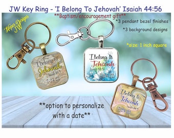 Personalized 'I Belong To Jehovah' Key Ring: JW Gift