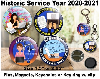 JW Gifts Historic Service Year 2020-2021 / 1.5" & 2.25" pin,magnet,keychain/ministry/jw.org