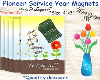 JW Pioneer Service Year Magnets (4"x3")