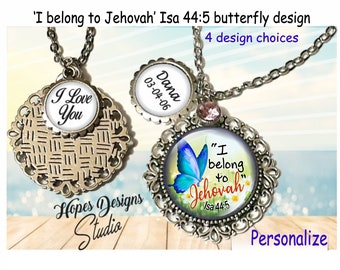 JW gifts/personalize butterfly charm necklace/4 design choices/baptism gift/jw.org/convention/pioneer gift/jw ministry/best life ever/SKE