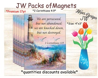 JW Refrigerator Magnet - 4"x3" - Flexible Vinyl - JW Gifts