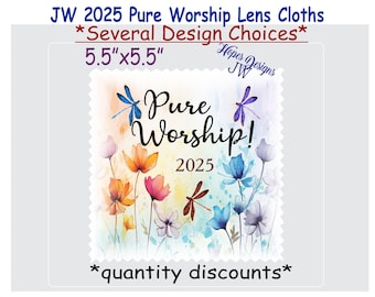 Pano para lentes da convenção JW 2025 Pure Worship - 12 designs - Inglês e espanhol - presentes para pioneiros de batismo - a melhor vida de todos os tempos - presente jw - ministério jw