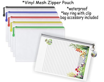 Vinyl Mesh Zipper Pouch