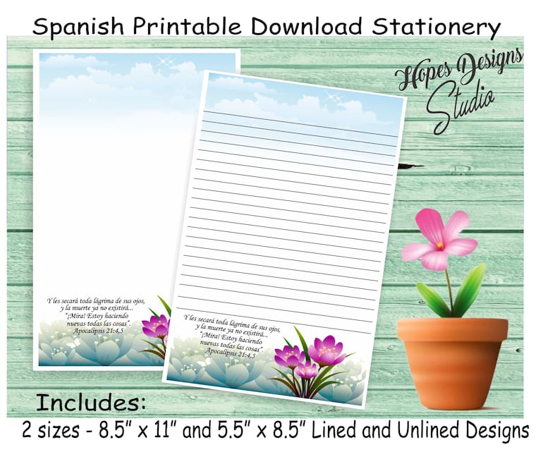 JW SPANISH Letter Writing Stationery Instant Download/purple Etsy