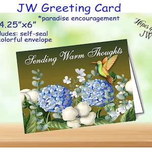 Regalos de JW - pensando en su tarjeta de felicitación - enviando pensamientos cálidos/jw minister/jw.org/jw cards/jw note card/thank you card/jw letterwriting