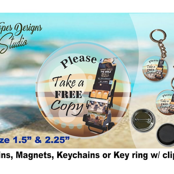 JW gifts/1.5" & 2.25" cart witnessing pin,keychain/JW ministry/best life ever/baptism gift/pioneer gift/bag accessory/jw.org/convention/ske