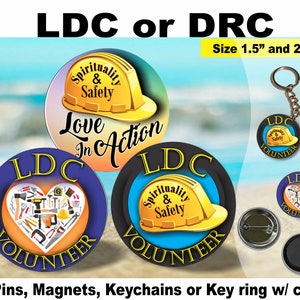 JW Gifts/LDC DRC/ministry 1.5" & 2.25" pin,magnet,keychain/baptism/pioneer/convention/ske/jw construction/best life ever/spirituality safety