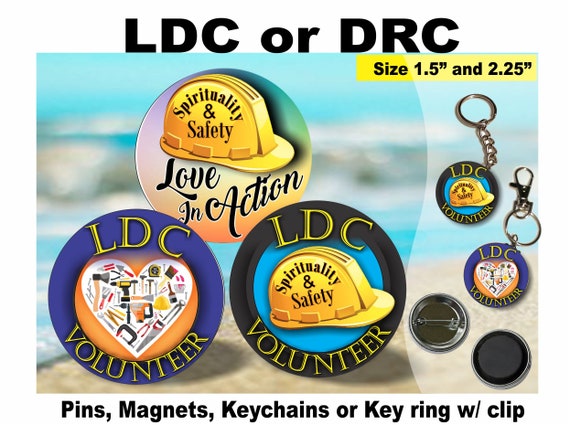 JW Gifts/ldc Drc/ministry 1.5 & 2.25 Pin,magnet,keychain/baptism