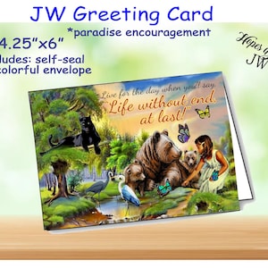 Regalos de JW - tarjeta de felicitación de aliento de jw paradise/jw minister/jw.org/jw cards/jw note card/thank you card/jw letterwriting