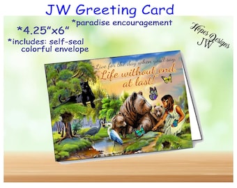 JW Paradise Greeting Card: Encouragement Note Card (4.25x6)